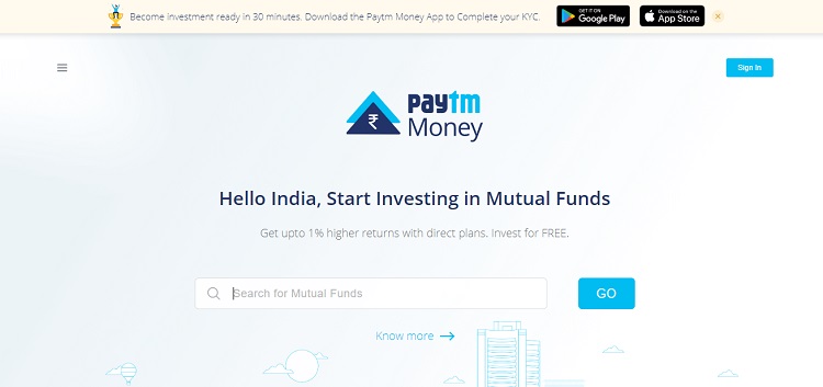 Paytm Money app mutual fund app